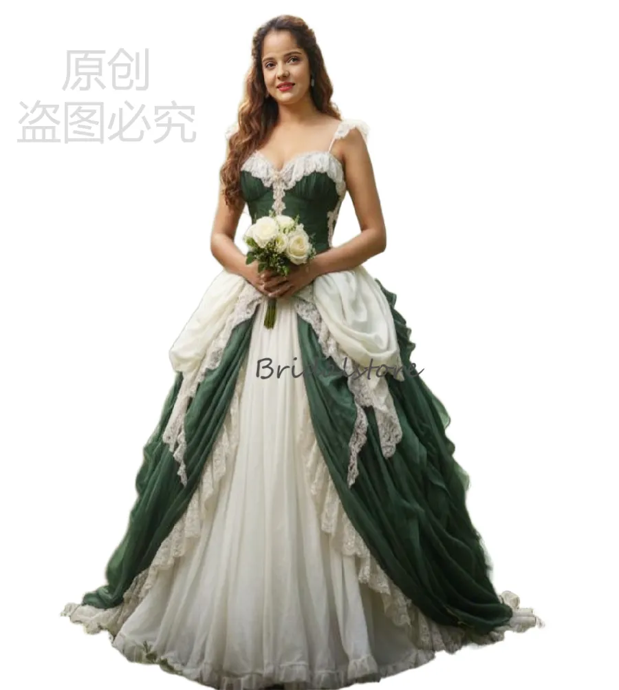 green celtic wedding dress Fantasy Gothic 2026 Sweetheart... From Bridalstore, $137.58 eco friendly wedding gown
