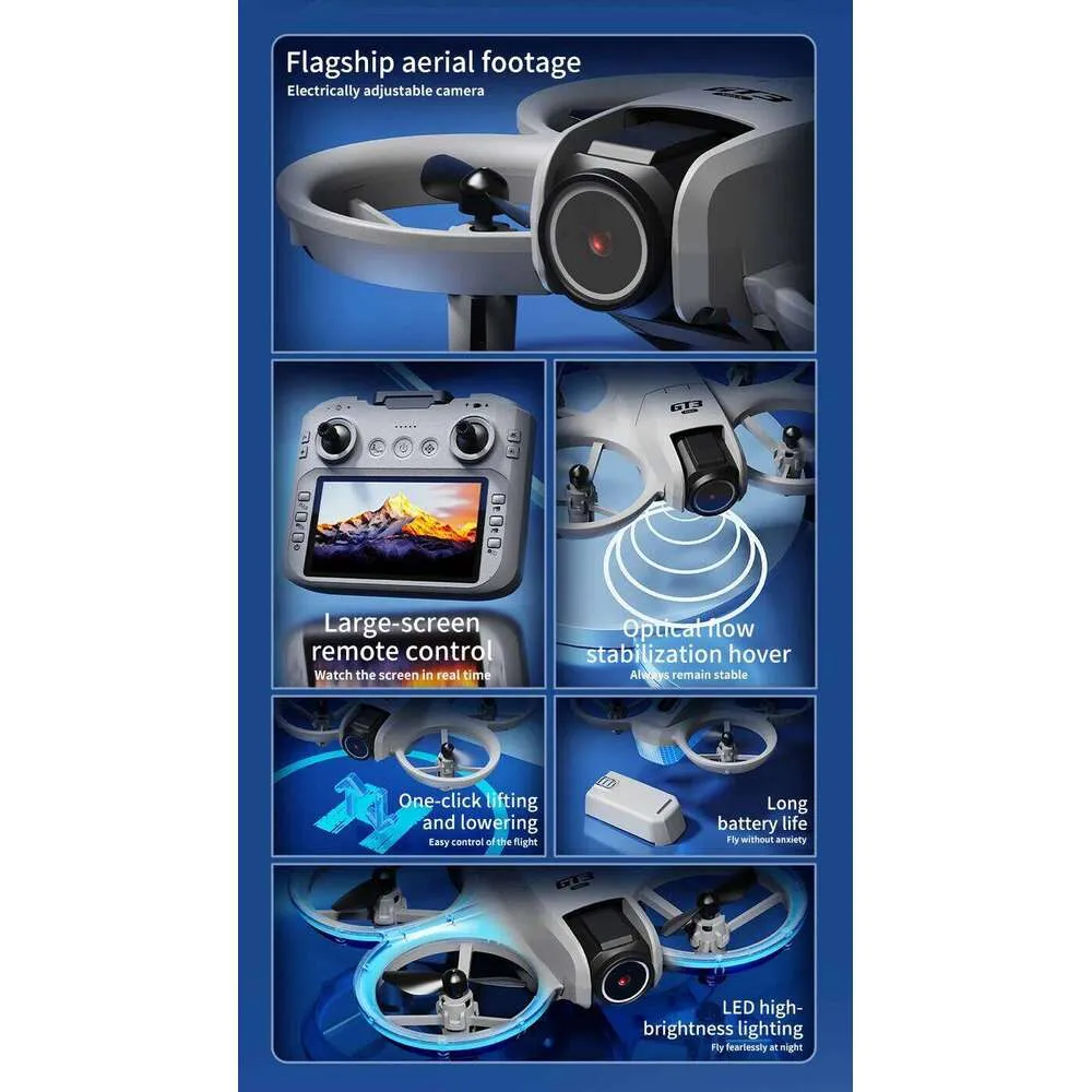 GT3 Mini Drone 8K Con GPS Y Cámara Dual – Fotografía Aérea Profesional, Vuelo Estable Y Control Remoto 2.4G Para Adultos