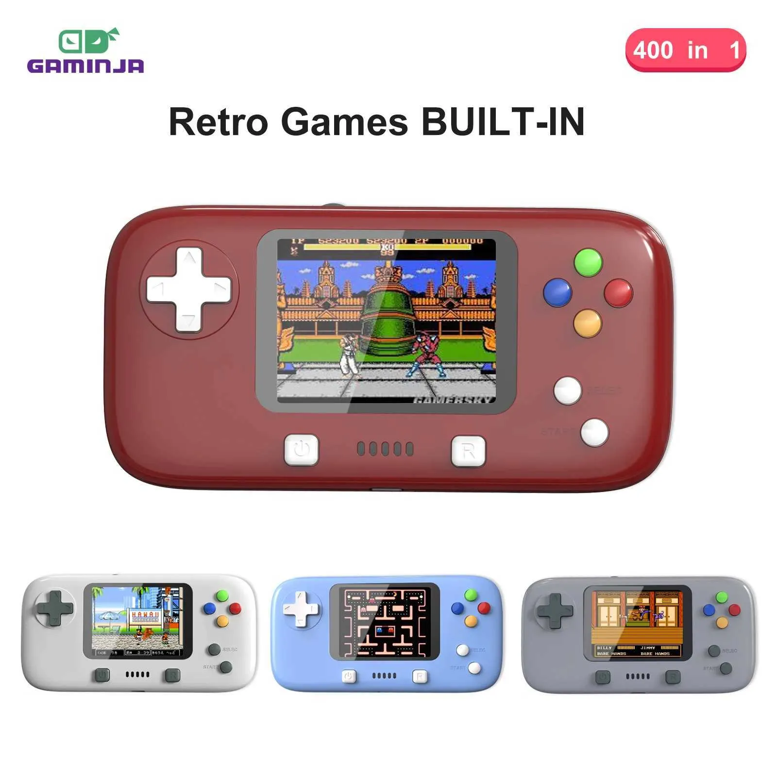 GAMINJA GC76 400 In 1 Classic Handheld Game Console  From
