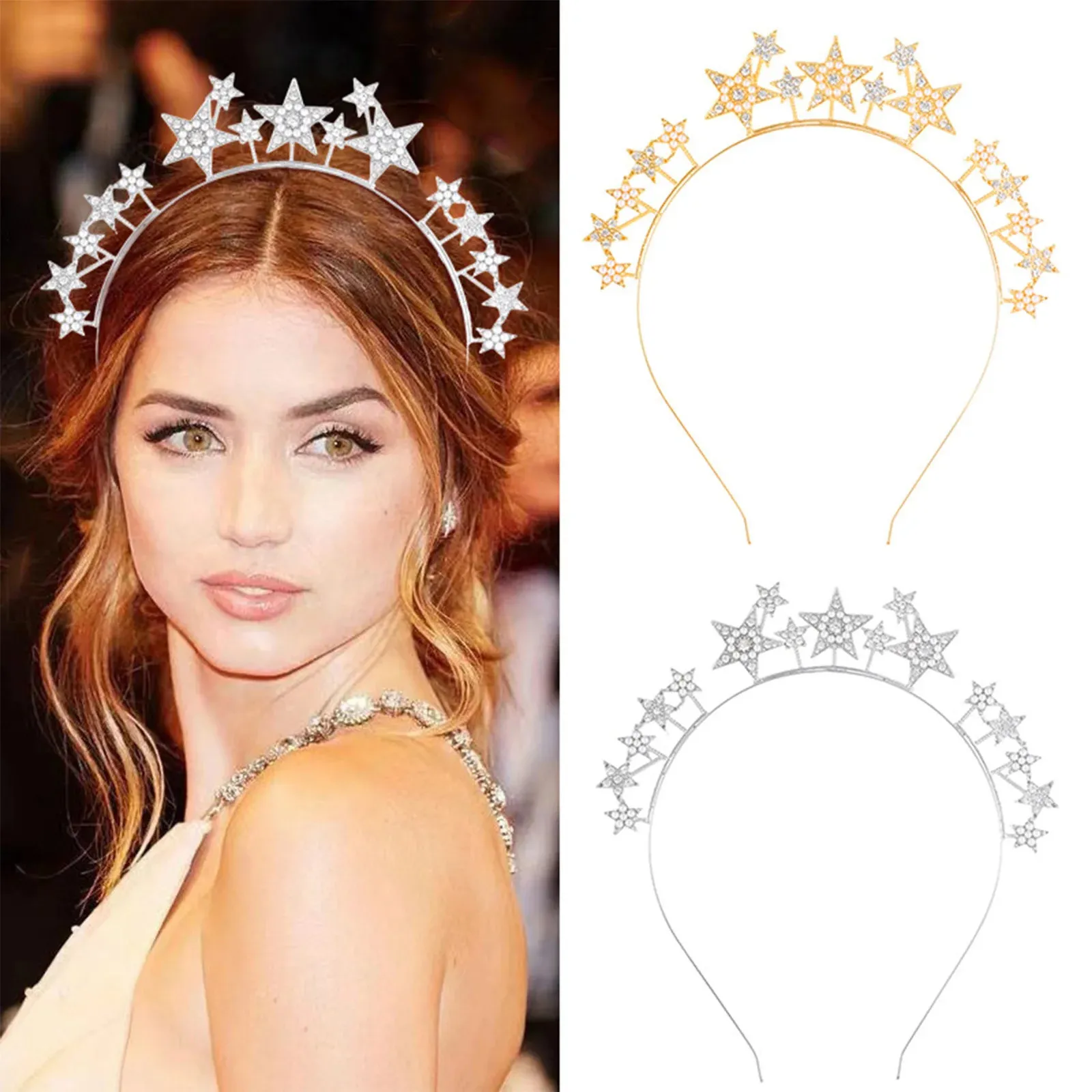 FRCOLOR Cerchietto Strass per Capelli Donna Copricapo in Cristallo per