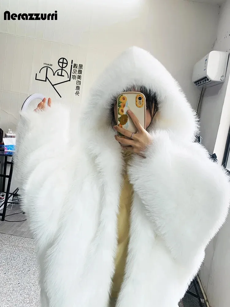 Oversized Faux Fur Coat, White Black, Warm Shaggy Style | DHgate