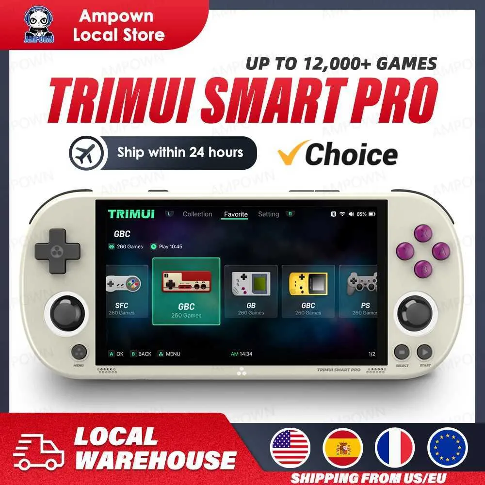 Trimui Smart Pro Handheld Game Console with 496 I Screen, Linux System ...