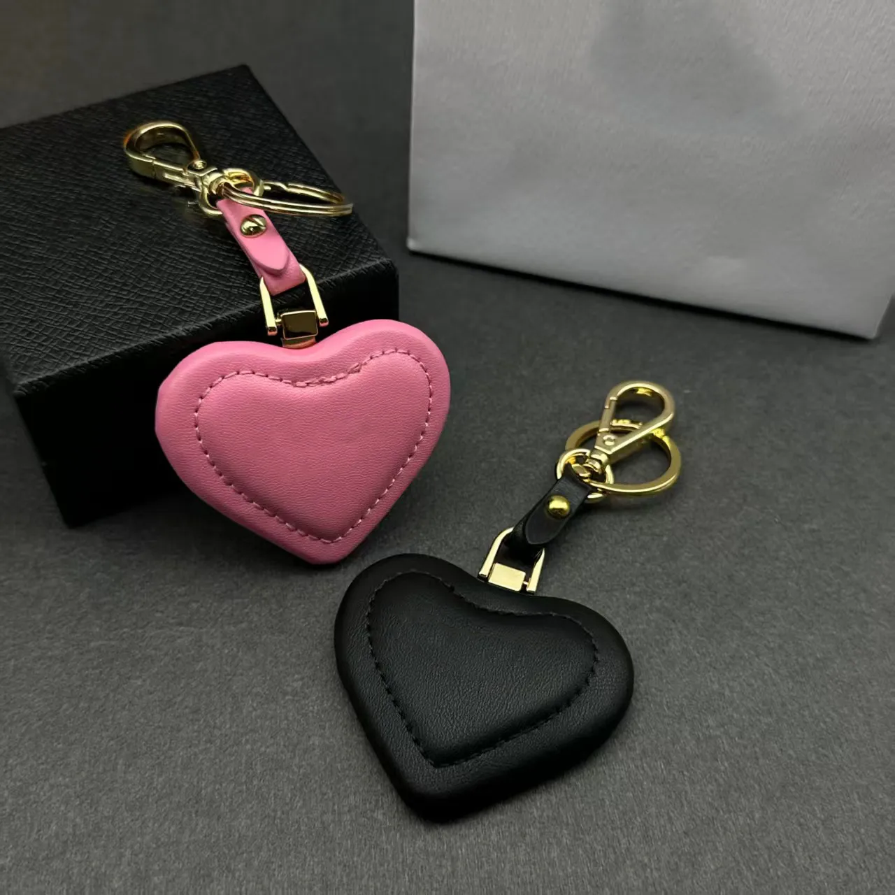 Portachiavi Acrilico A Cuore Nero, Stile Y2K, Per Auto Borsa E Zaino, Leggero E Resistente