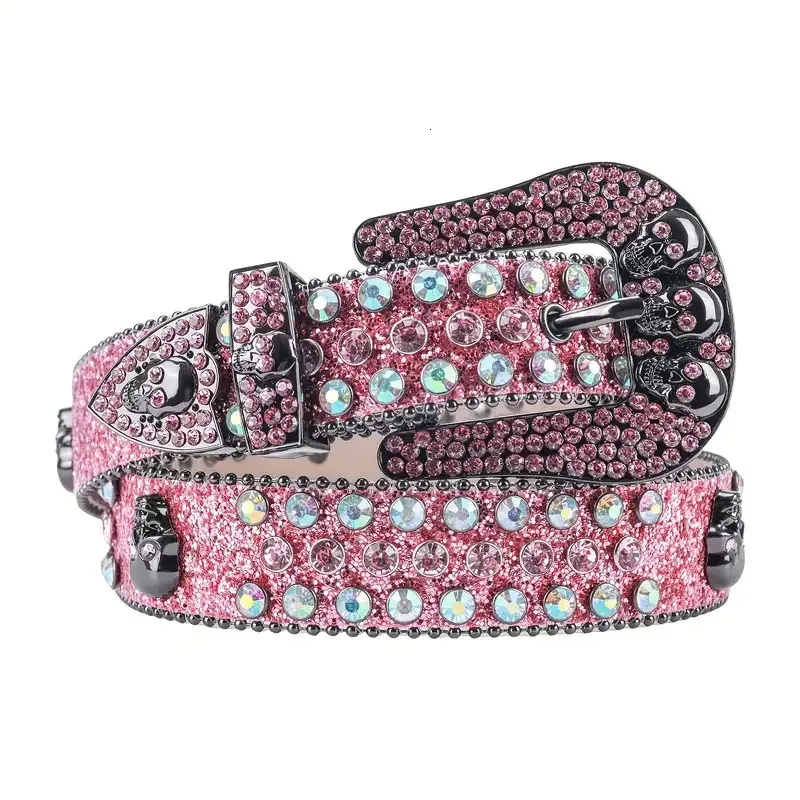 Fashion Rhinestone Skull Belt for Women, Crystal Encrusted  display picture 3