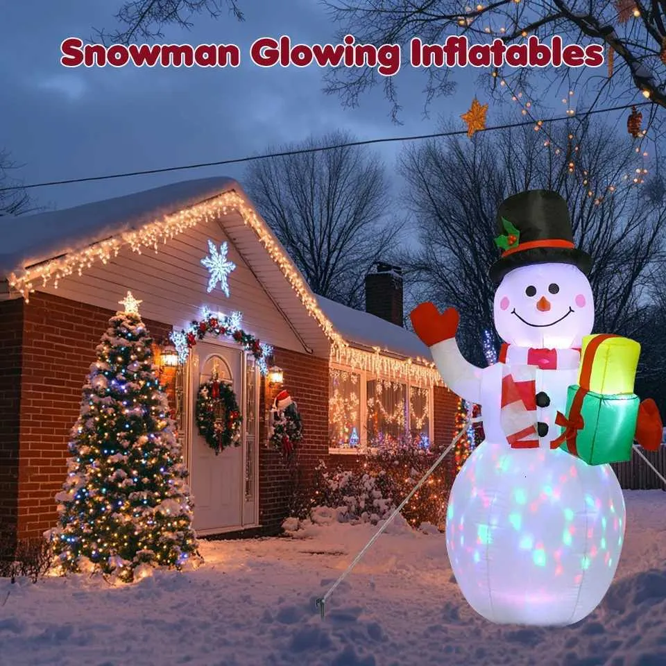 Decorazione gonfiabile di Natale con luci LED e soffiatore, Babbo