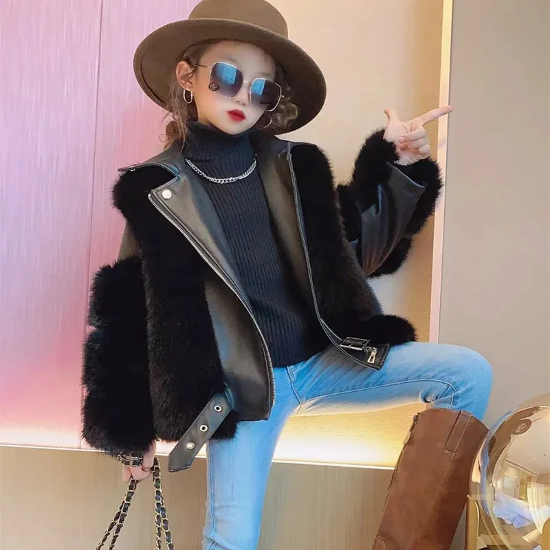 Ragazze Cappotto Di Pelliccia Giacca Di CotoneOutwear Cappotto