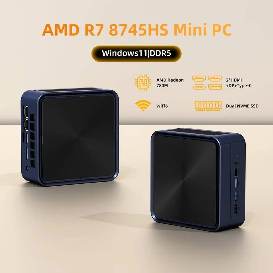 KAMRUI AM08Pro 4K Mini PC – AMD Ryzen 7 7735HS, 32GB DDR5, 512GB NVMe, Win 11 Pro