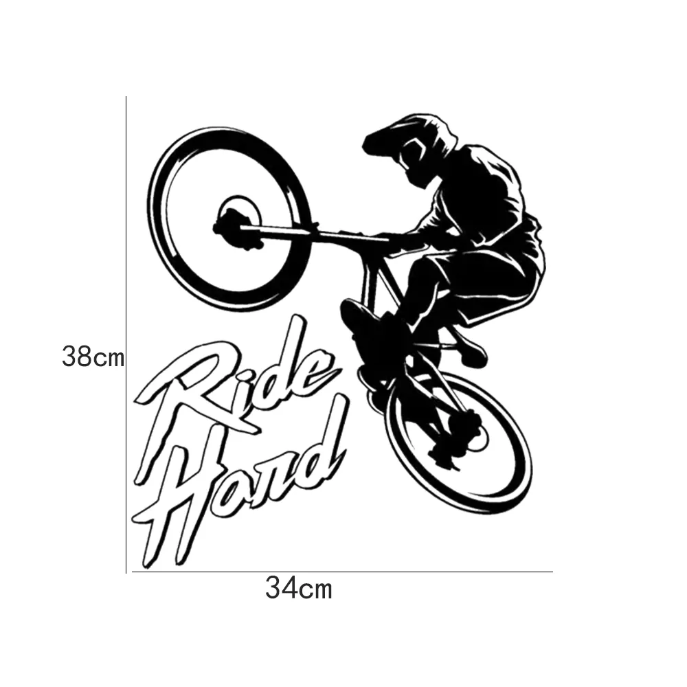 Pack De 8 Pegatinas De Pared De Ciclista BMX En Acción, Vinilo Decorativo Extraíble, 25x25 Cm Cada Una, Para Dormitorios Y Oficinas