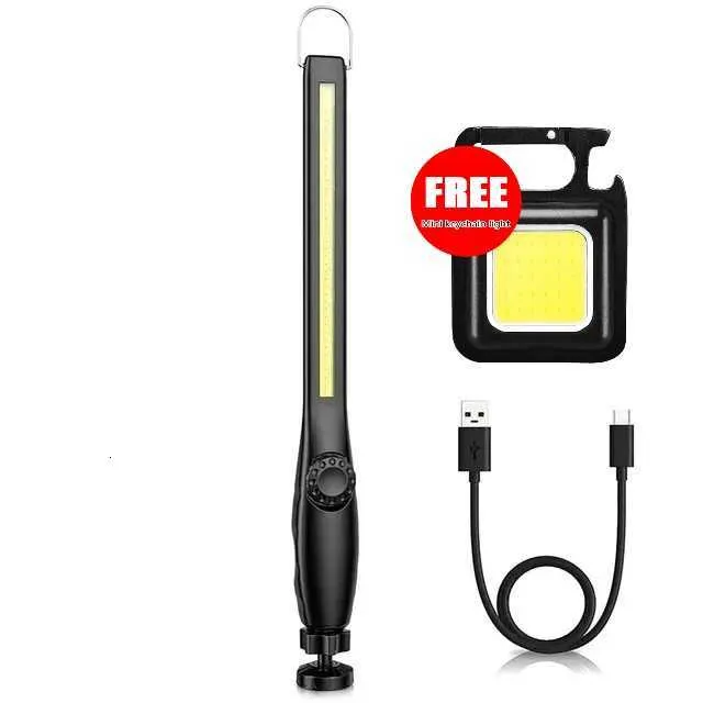 Lampada LED ispezione torcia magnetica telescopica portatile luce con