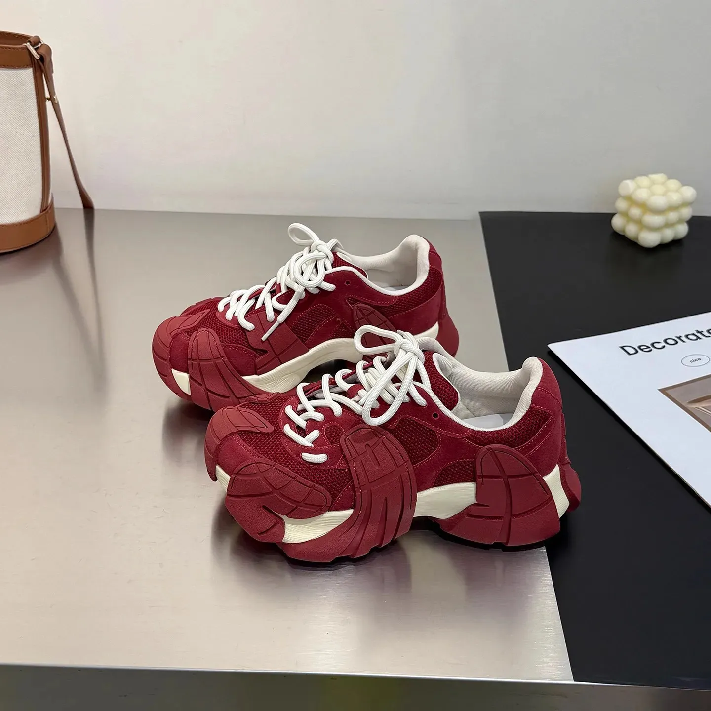 Women's Breathable Mesh Dad Trainers For Fitness And Training_voghion.com