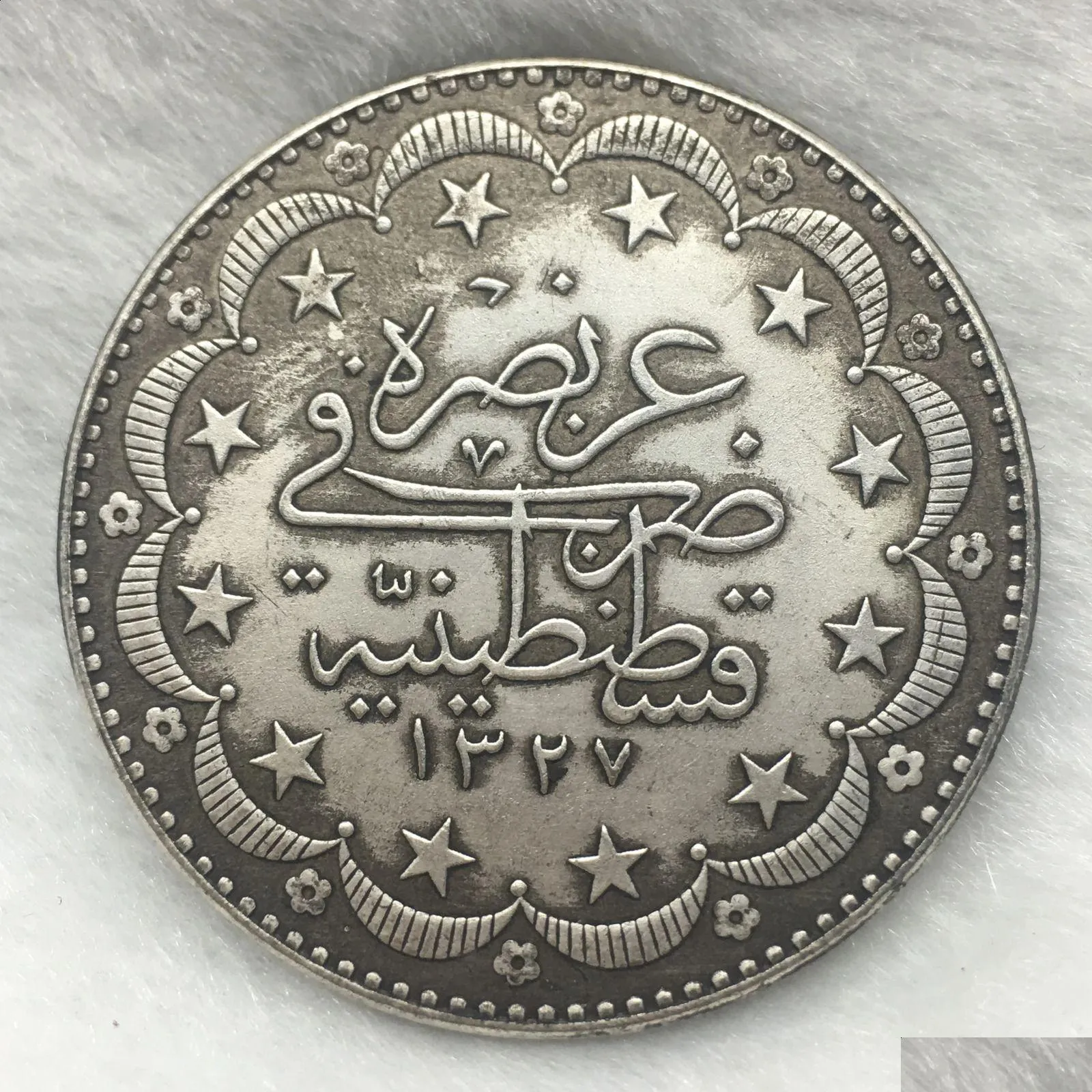 ☆ DHgate 예술과 공예 1327 오스만 터키 동전 원래 금은 동전 메달 앨범 암호화 도전 수집품 크리스마스 선물 Moneda  Otdlz | 신상품 바로 구매