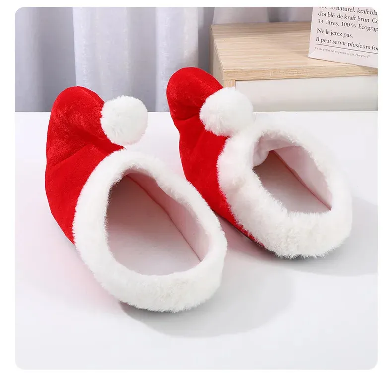 Kerst pantoffels van pluche rood sinterklaas elf thuis_voghion.com