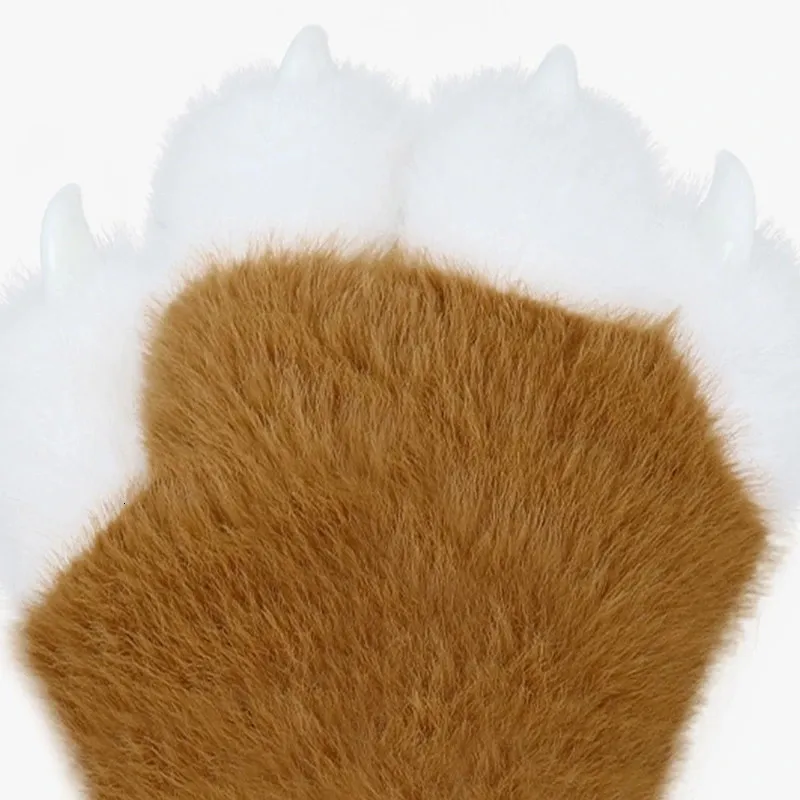 Gants Pattes De Chat Avec Griffes – Oxxggkao – Cosplay, Halloween, Fourrure Synthétique, Adulte