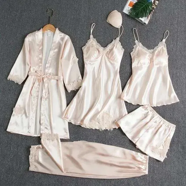 Victoriasecret Floral Lace Trim Satin Satin Sleepwear Set With Robe Sexy  Faux Silk Womens Sleepwear For Casual Home Wear In 25 From  Top_luxury_clothing, $15.7 | DHgate.Com