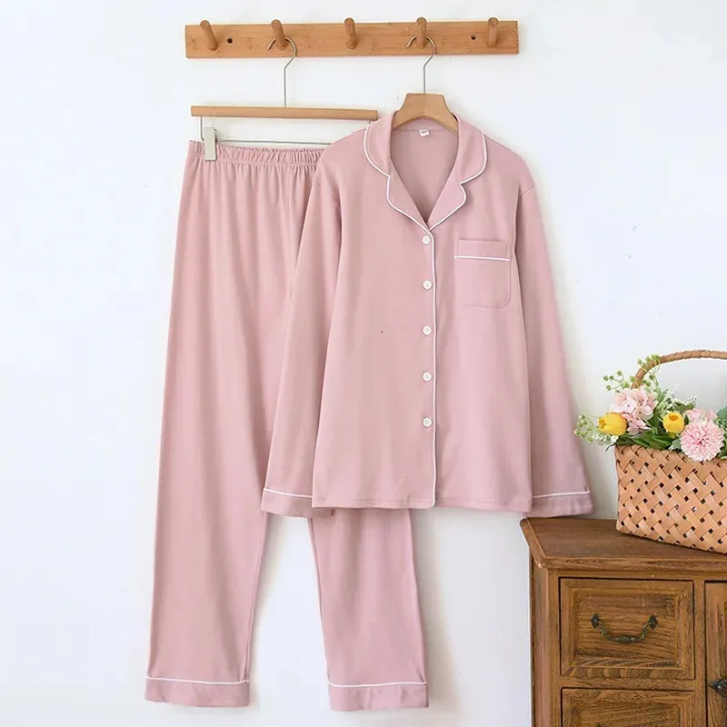 Loungewear - Set da donna Cozy, camicia da notte da donna, a maniche lunghe, in raso, con abbottonatura, a maniche lunghe, set di due pezzi, con scollo a V, per il tempo