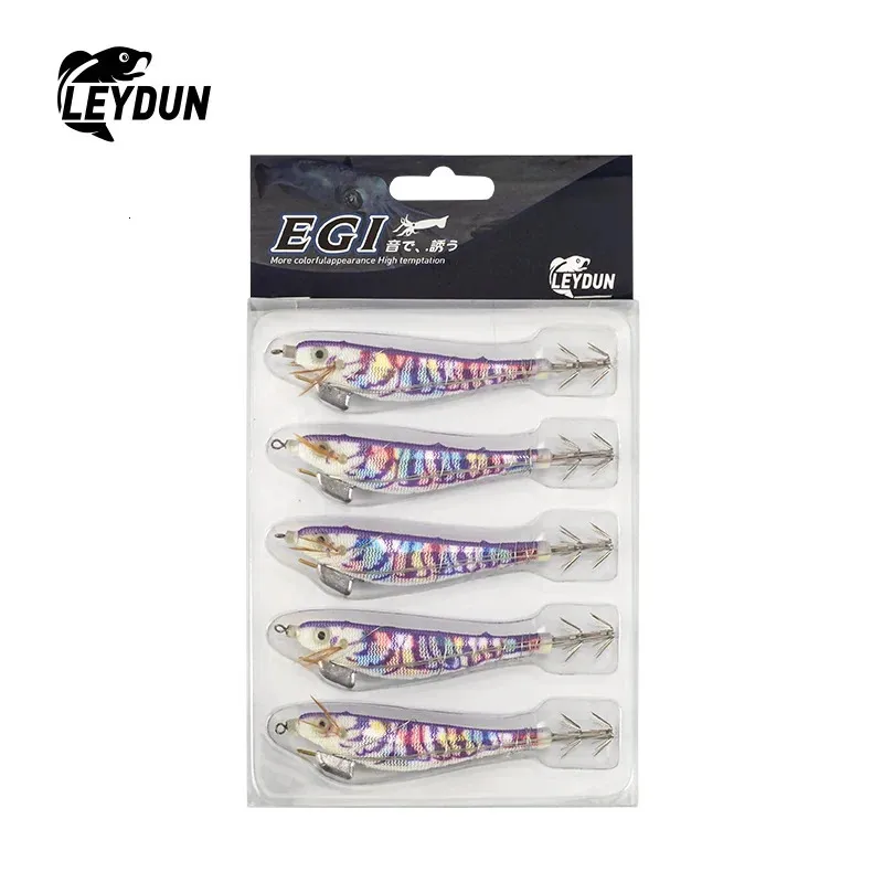 10 Pezzi Esca Gamberetto Luminoso Per Calamari, Polpo E Pesci Di Acqua Salata - Jig Galleggiante 10cm