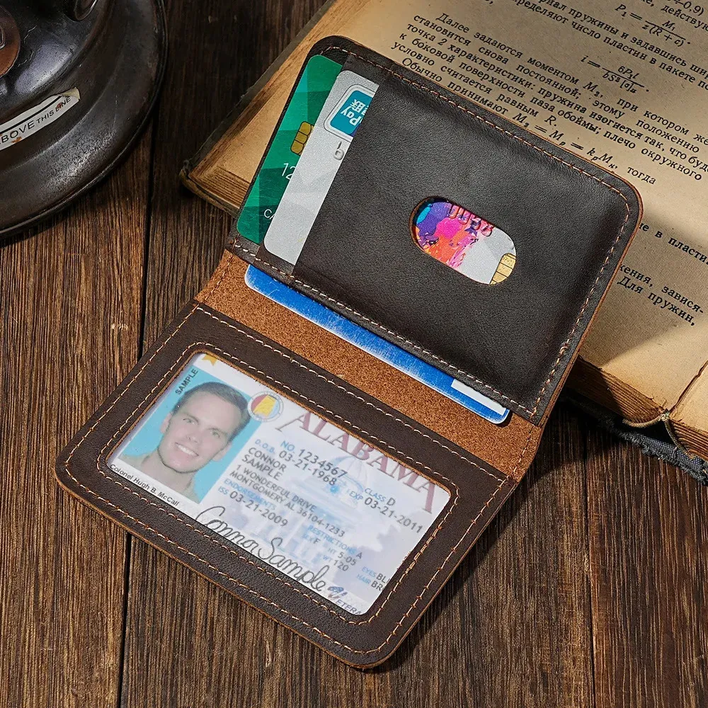 Portafoglio Maschile In Pelle Bolfold Slim Hipster Cowhide Cred Cred Cred/ID Holder Inserts Coin Pulses Luxury Business Piegable Wallet Da 16,58 € | DHgate
