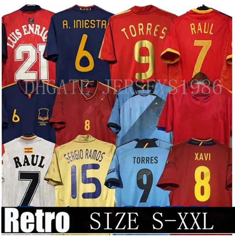Spain Retro Soccer Jerseys Classic 1994 2010 From