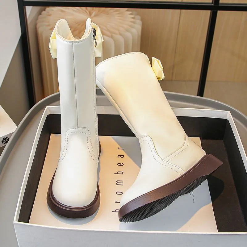 Girls' Knee High Boots: Non-Slip Long Leather Fashion Boots for ...