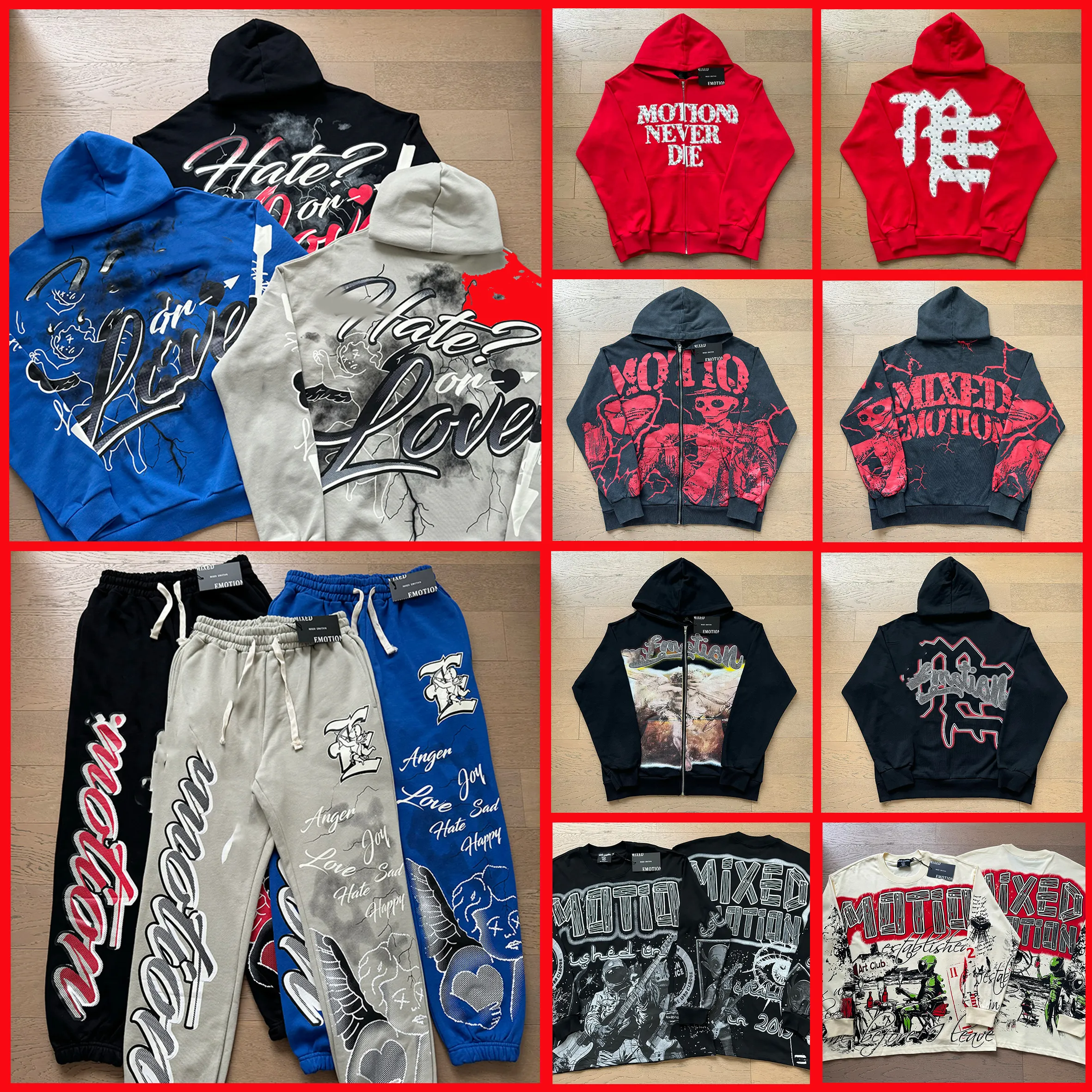 2025Trend Mixed Emotions Hoodie Zip Up Hood Jacket From Bape668