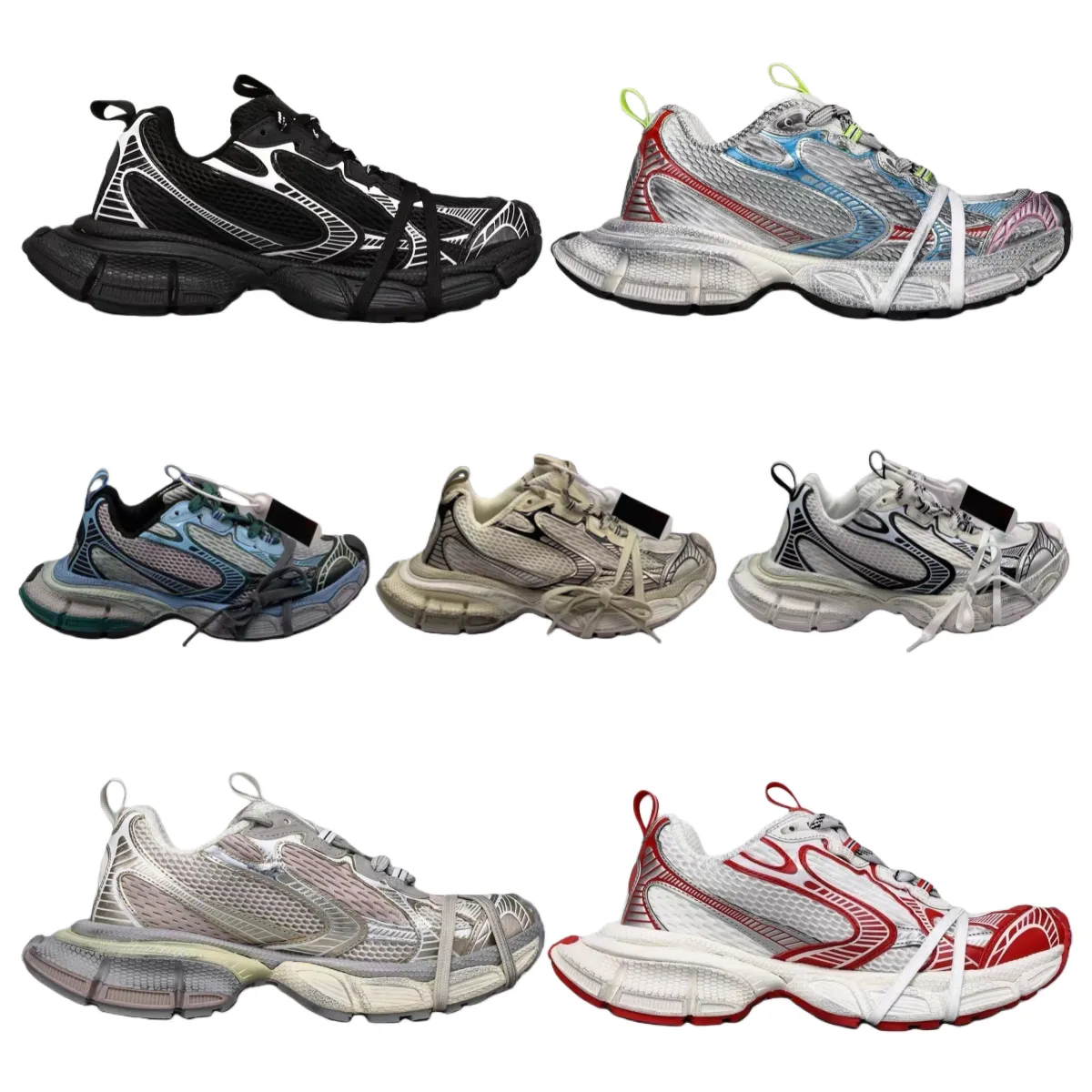 Track Runners 10.0 3XL Sneakers: Men's Black Mesh Trainers, Women's ...