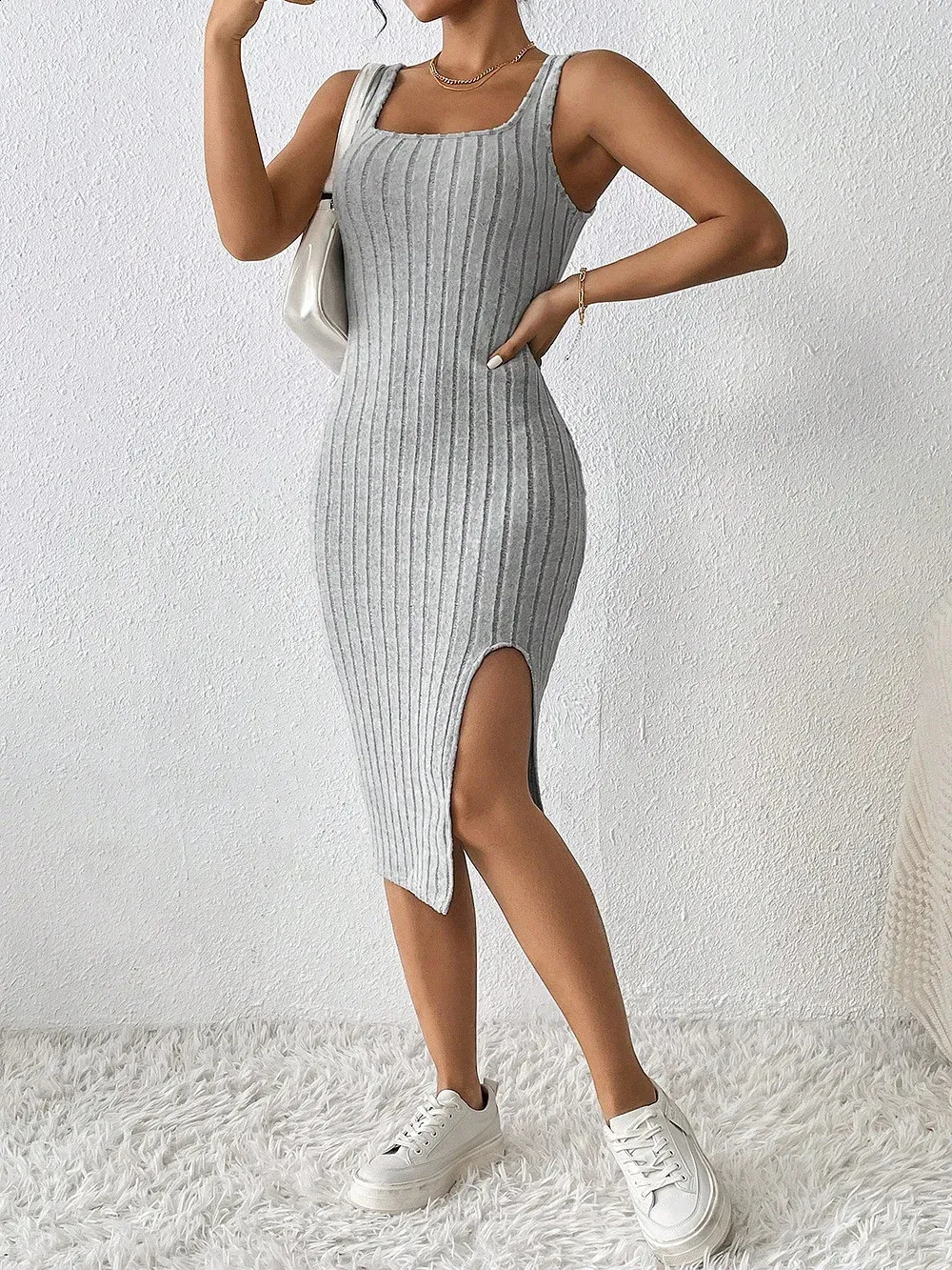bodycon suspender dress Womens Knitted Dress, Sleeveless Summer Midi Blue women's vintage dress Ball gown wedding gowns How many bridesmaids with bride?:4 Sexy Backless Lace Up