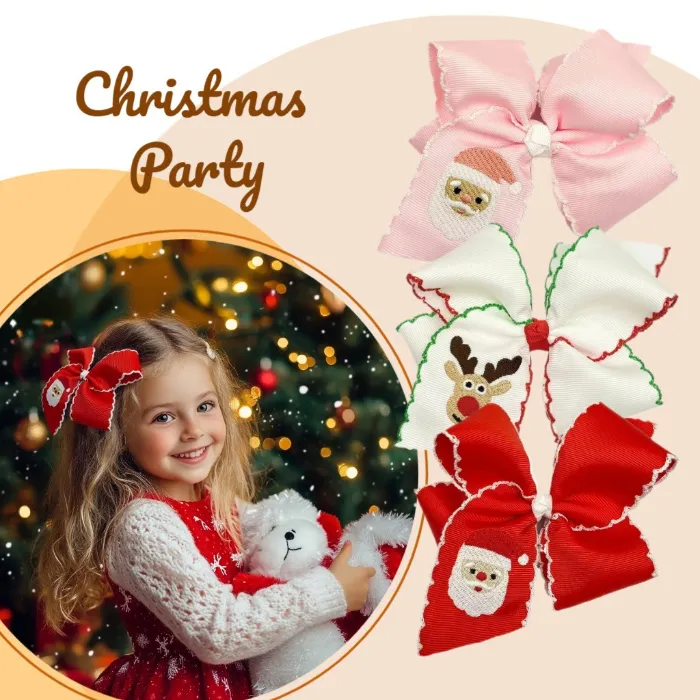 Weihnachts Haarspangen 15-teiliges Weihnachts-Haarschmuck-Set – Haarspangen & Gummis Mit Weihnachtsmann, Elch, Schneemann – Für Kinder & Erwachsene