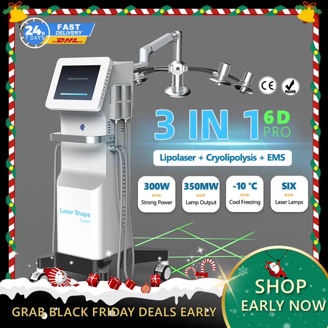 Professional 6D Lipo Laser Slimming Machine Weight Loss Cool Tech  Cryolipolysis Lazer Machine Price 4 Cooling Plates From 2.703,85  | DHgate