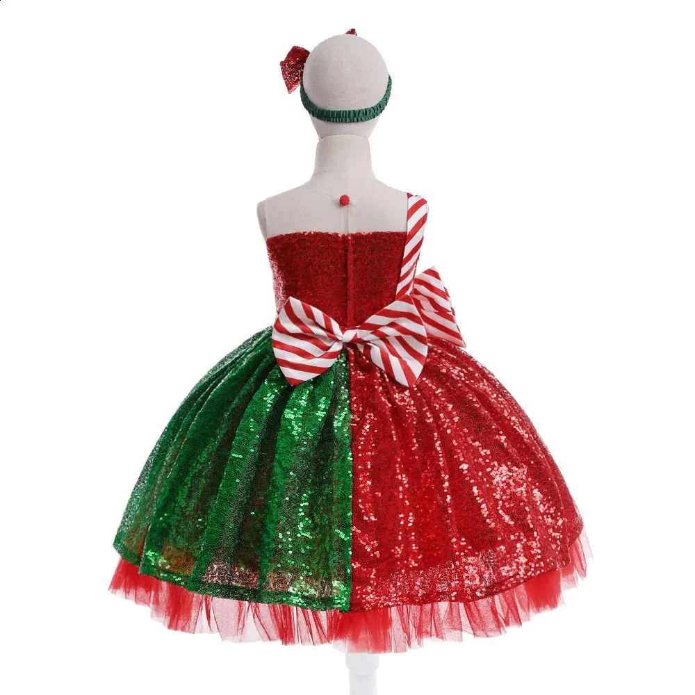 red and green christmas dress Susanne Lively Girls - Ruffle Sleeves red colorblock for instant Christmas vibes 50s swing skirt creates beautiful movement in photos and on the dance floor Belted waist for an adjustable Girls Christmas Dress Red Green
