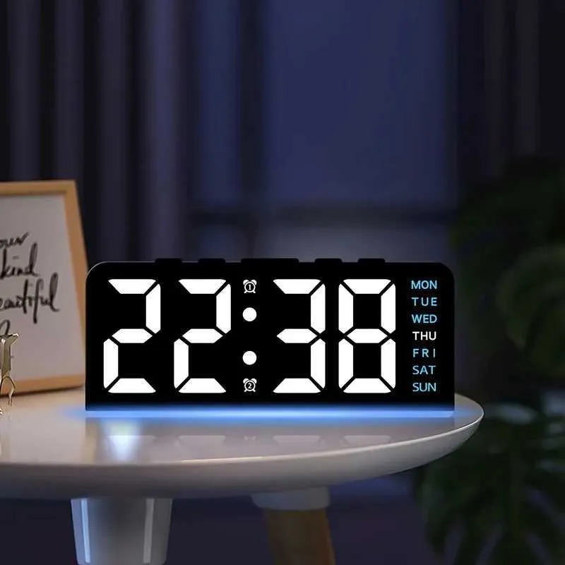 LED Lielongren Digital Alarm Clock With Alarm, Temperature, Calendar ...