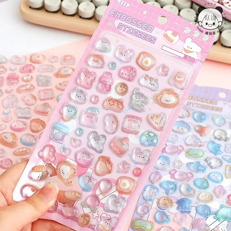 3D Relief Stereo Stickers DIY Fun Decorative Cartoon Patterns ...