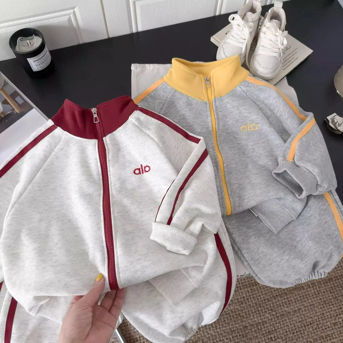 Kids Hoodie Set 2‑Piece – Letter Embroidery Unisex Tracksuit, Autumn & Spring Outfit, Free Shipping – 70% OFF