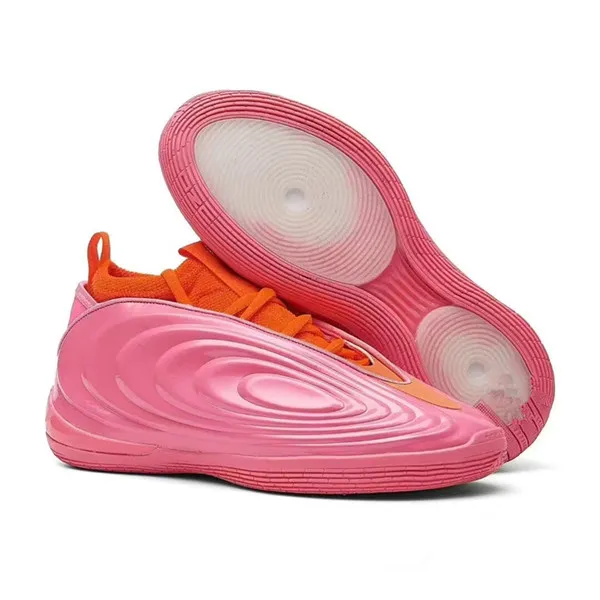 Harden Vol 10 Pink Blue White Unisex Basketball Shoes Lace-Up Mid