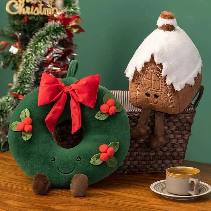 Oreiller Décoration Noël - Bonhomme Pain D'Épices En Peluche Douce, 17 Cm - 2