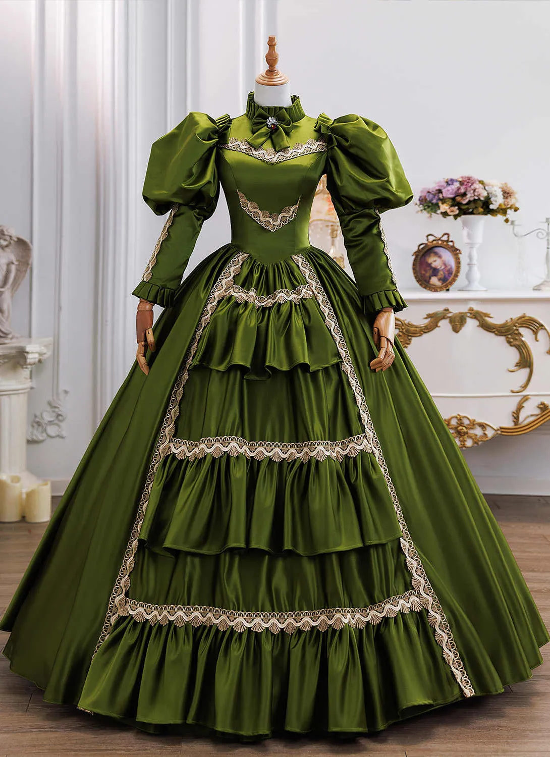Vintage Victorian Green Prom Dresses Ruffles Floor Length High Collar Long Sleeves Celebrity Dress Historical Renaissance Women Costume 2026 Evening Gowns From 132,83 | DHgate Vintage Victorian Green Prom Dresses Ruffles Floor Length High Collar Long Sleeves Celebrity Dress Historical Renaissance Women Costume 2026 Evening Gowns From 132,83 | DHgate