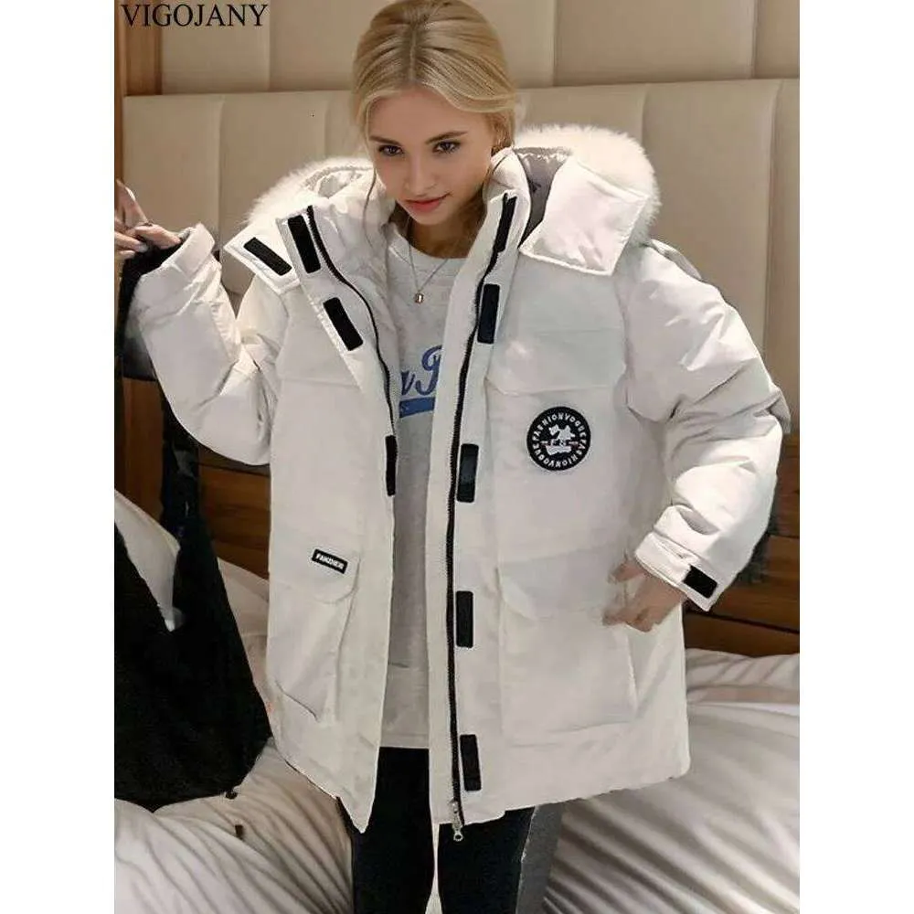 2025 Inverno Bianco Piumino Corto In Cotone Cappotto Da Donna