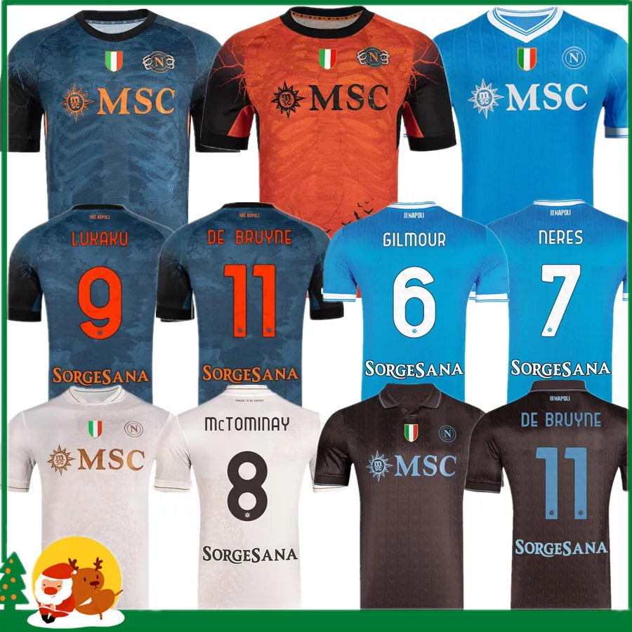 25 26 ナポリ サッカー ユニフォーム ルカク デ ブライネ 2025 2026