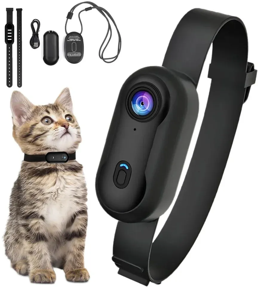 4K HD Mini Pet Collar Camera with Wide Angle Lens, 1080P FHD Portable ...