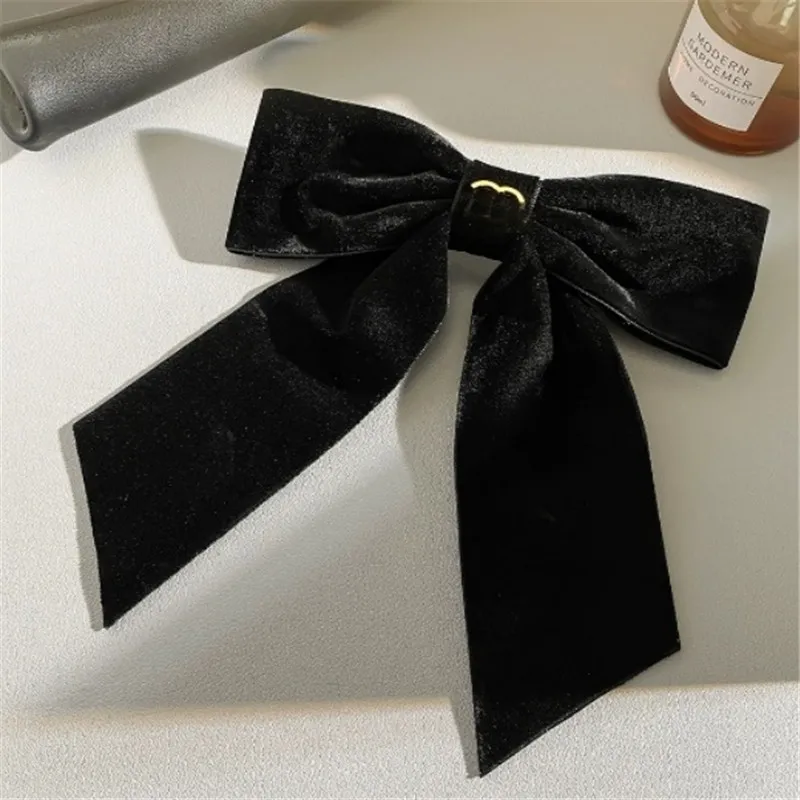 Chic Velvet Girls Hair Clips   Luxury Designer Bow... 