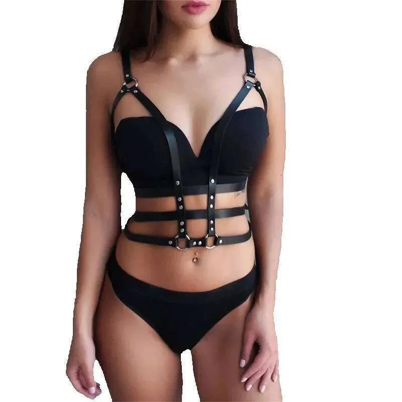 Ceinture Porte-jarretelles BDSM En Cuir PU Noir - Style Gothique & Bondage - Taille Unique Femme