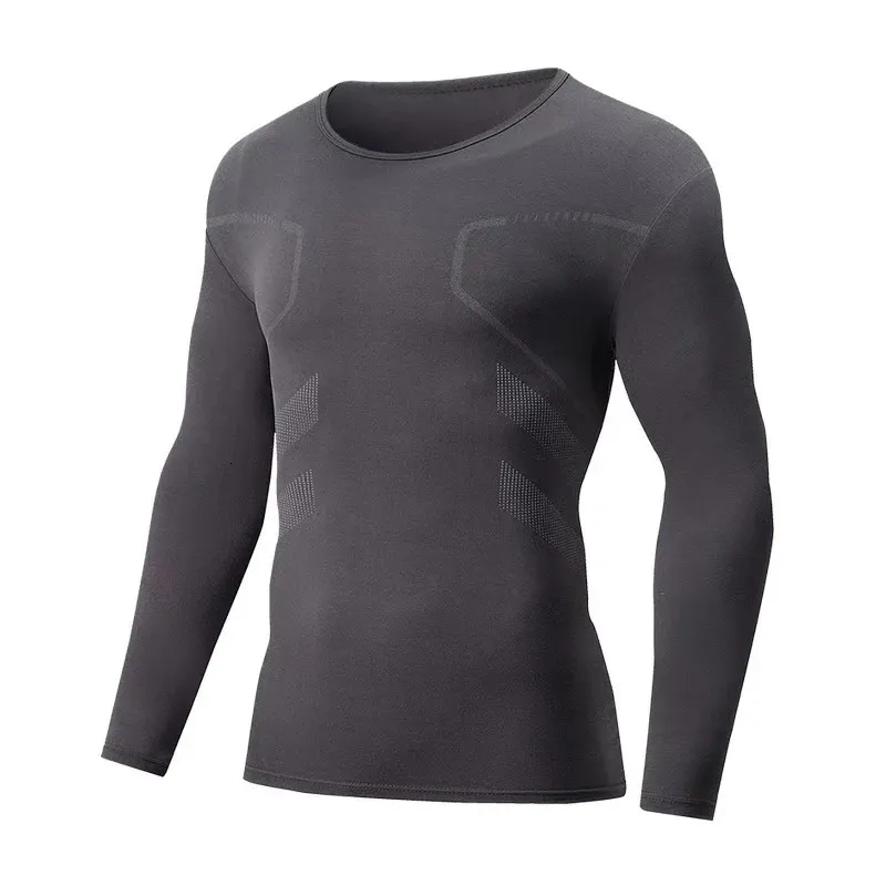 Basic Treasure Intimo termico da uomo, biancheria intima termica da sci, da uomo, biancheria intima funzionale da sci, da uomo, traspirante, Nero e blu, XL