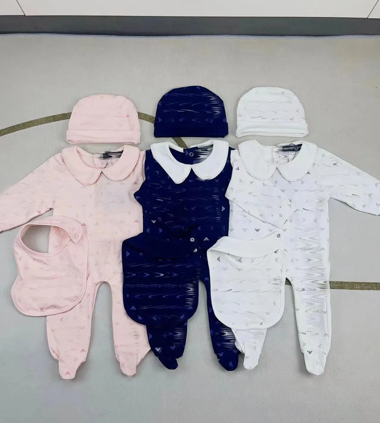 A9909 Luxury Cotton Baby Girls Romper Set   Long... 