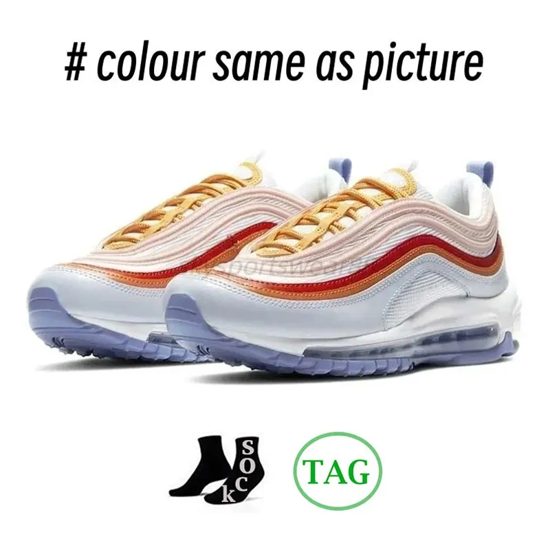 97 Uomo Donna Scarpe Da Corsa 97s Sneaker Triple Nero Bianco Sier - Main Image