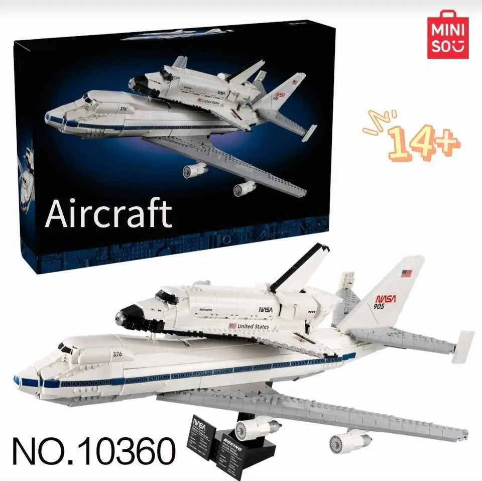 Mini So Nasa MINISO Hot Toys Shuttle Carrier Aircraft 10360 Boeing 747 NASA ...