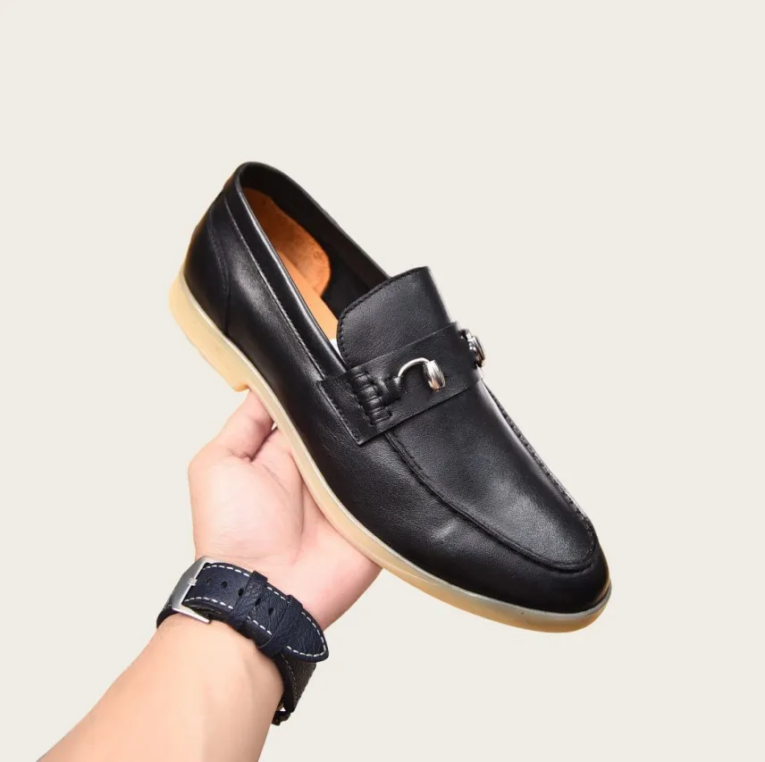 Premium Black Leather Loafers - Men's Slip-On Dress Shoes, Handmade  Business Casual Comfort, Round Toe, from Dhgate Dress Shoes - price 84.91
