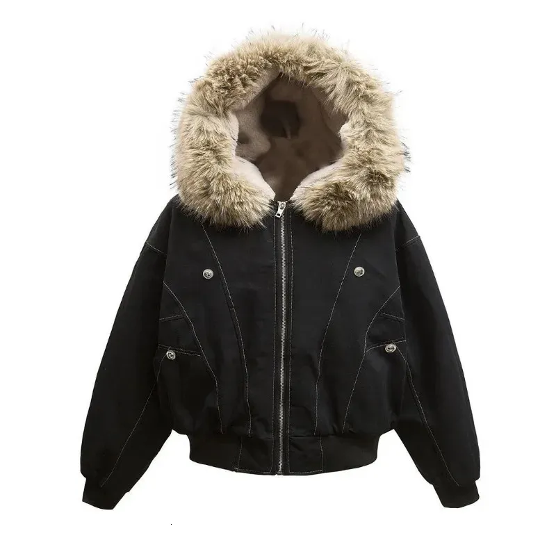 Y2K Asymmetric Hem Hooded Puffer Jacket With From Dongzhu04, Rs