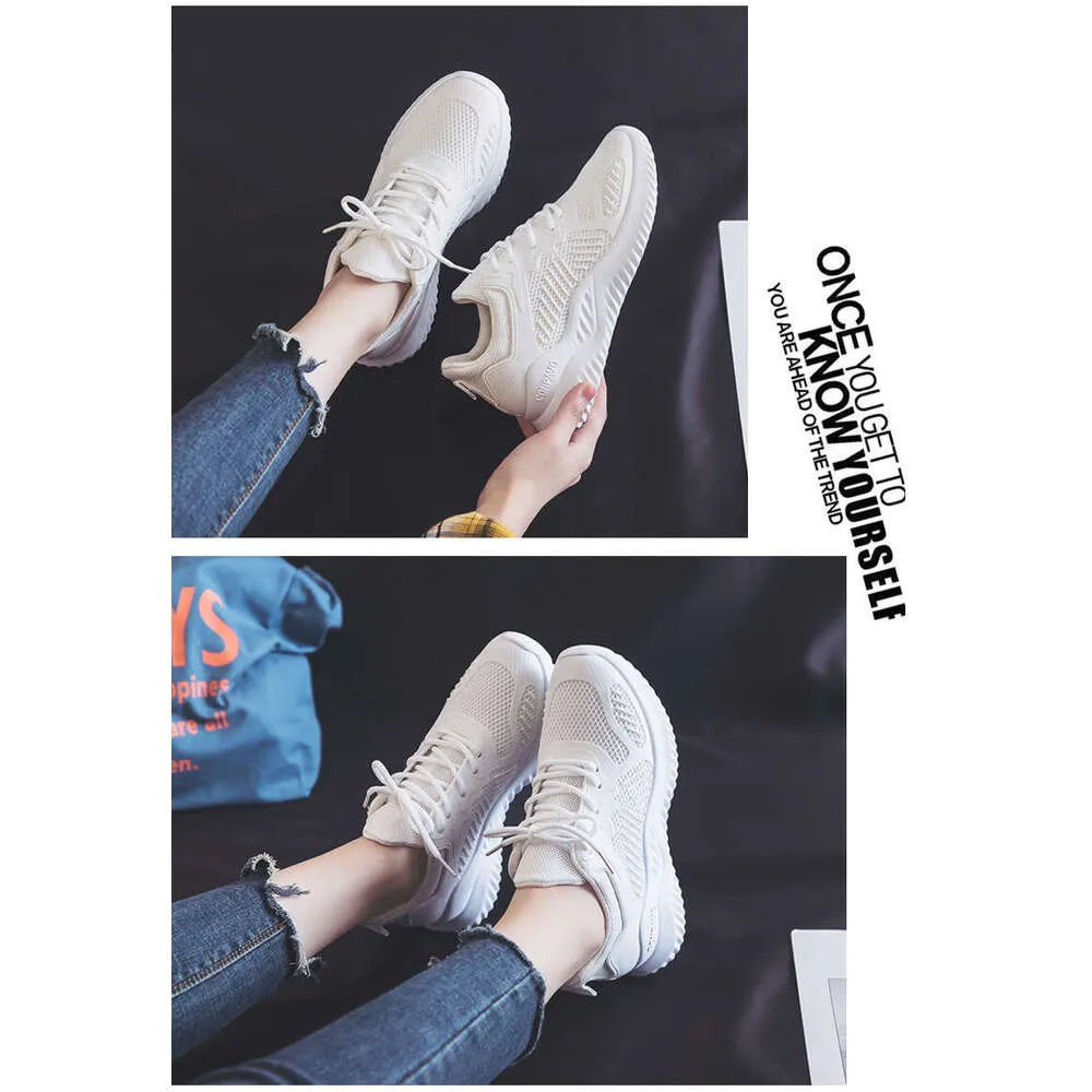Korean Style Thick-Soled Height-Increasing White Sneakers For New Super Popular Sports Casual Running Shoes Women Trendy_voghion.com