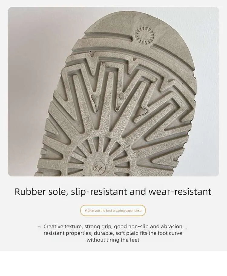 Classic Fleece-Lined Snow Boots For Women, Thick Sole, 2025 Winter New Casual Versatile Short Boots, Thickened Non-Slip_voghion.com