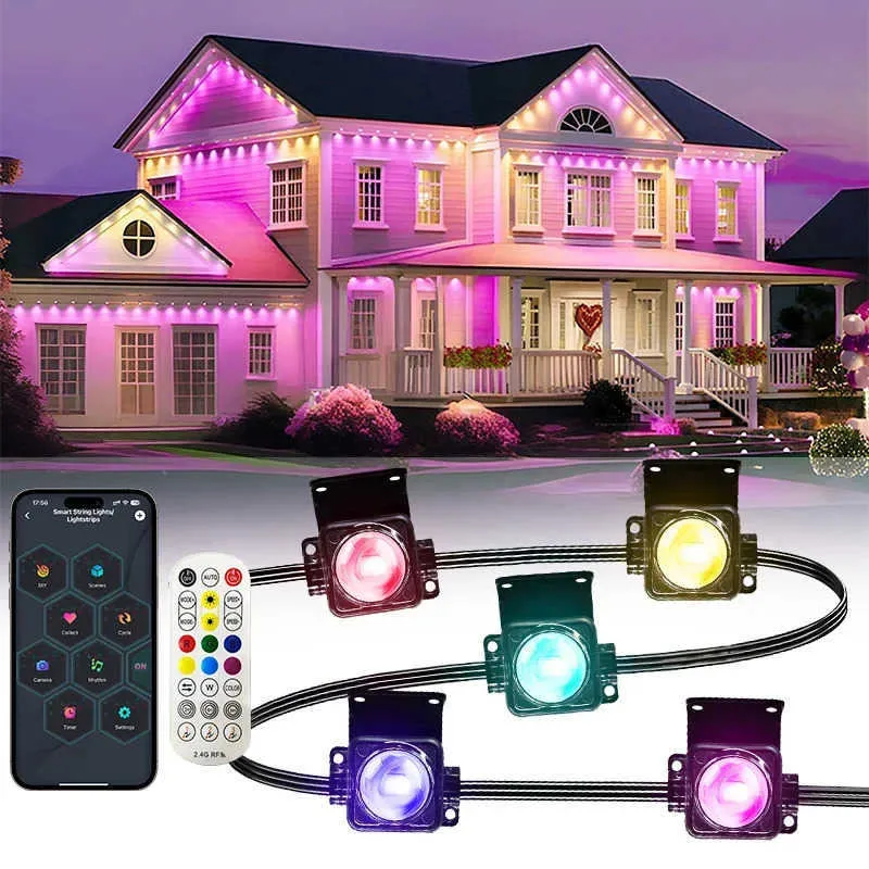 Eaves Lights Smart RGB Permanent Outdoor Lights DIY Colors Waterproof ...