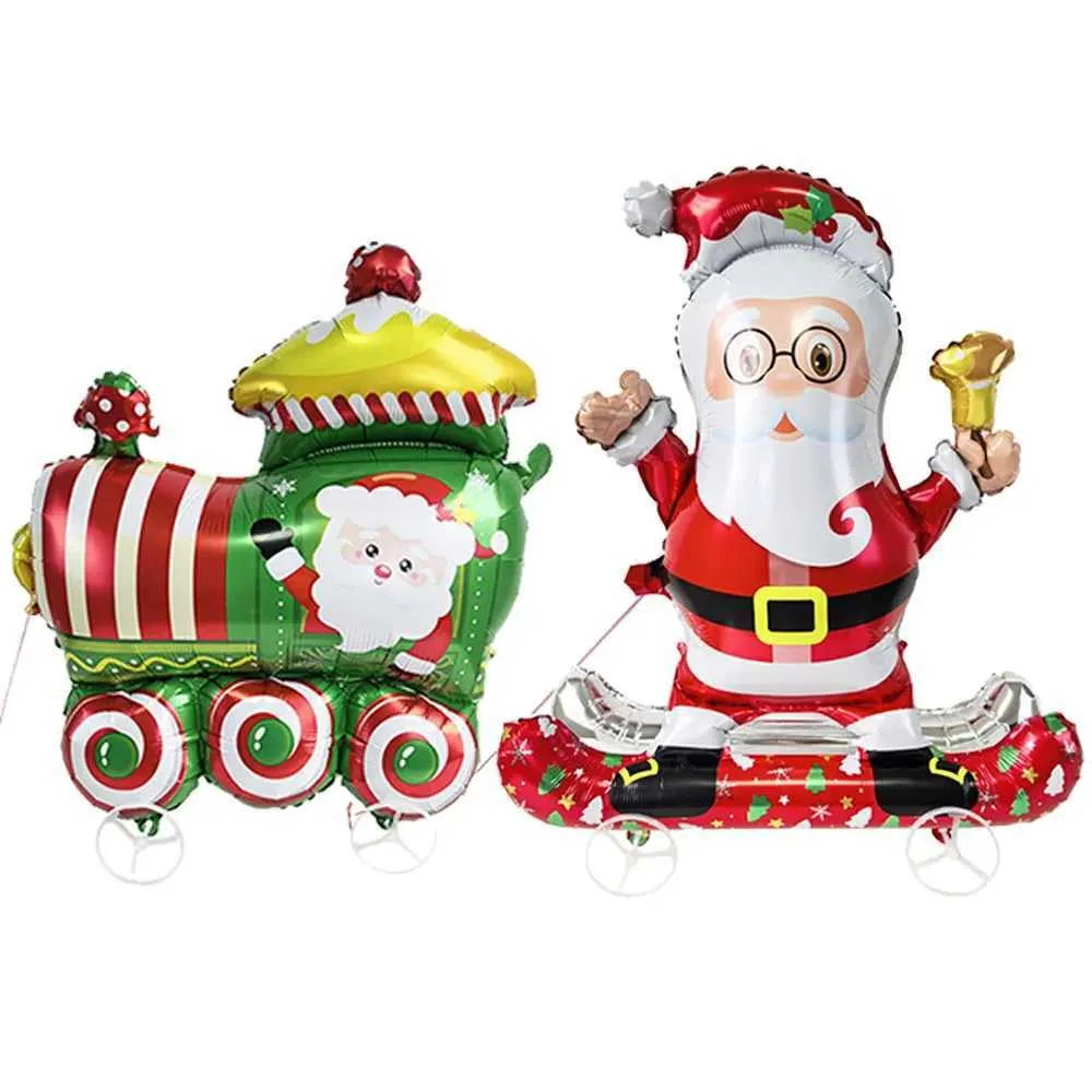 12 Palloncini In Alluminio A Forma Di Babbo Natale, 45,7 Cm, Decorazioni Per Feste Di Natale, Riutilizzabili - 5